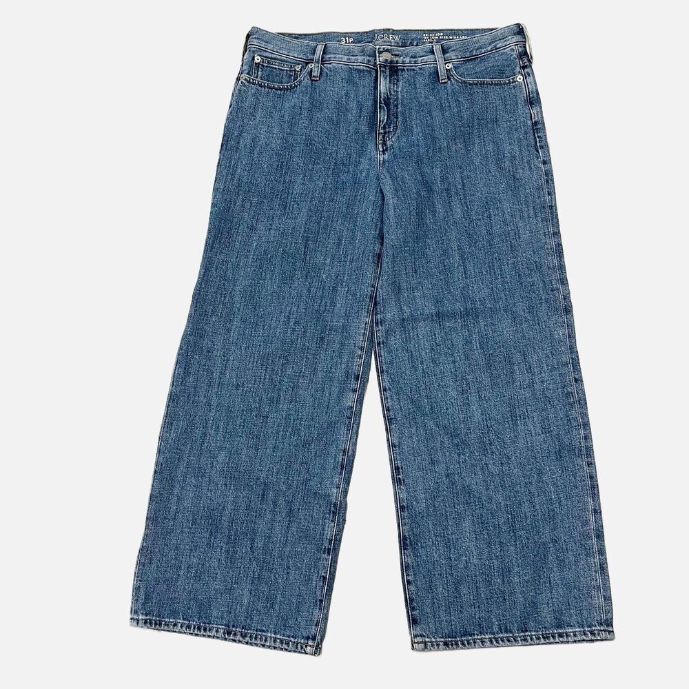 J Crew ‘84 Low Rise Wide Leg Jeans Size 31P  CH952